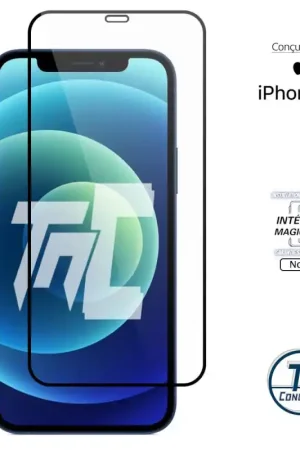 Prix Promo Apple iPhone 12 - Verre trempé Intégral Magic - Noir - TM-Concept®