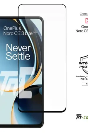 OnePlus Nord CE 3 Lite 5G - Verre trempé intégral Protect - Noir - TM-Concept® Prix Promo