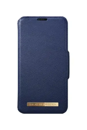 Etui folio pour iPhone X/XS Ideal of Sweden BLEU Pas Cher