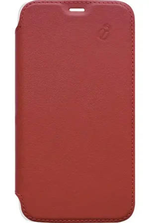 Etui folio pour iPhone X/XS Beetle Case en cuir rouge Soldes