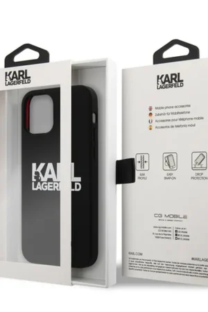 Coque avec logo Karl pour iPhone 12 / 12 Pro - Noir Haute Qualité