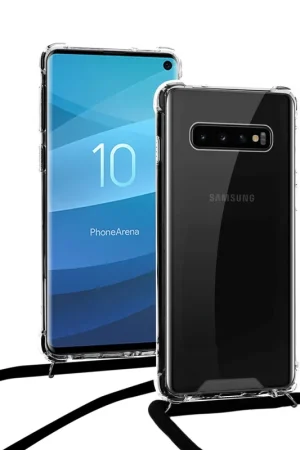 Paiement Sécurisé ShieldCase Coque antichoc avec cordon Samsung Galaxy S10 (transparent/noir)