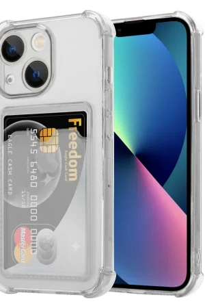 Paiement Sécurisé ShieldCase Coque antichoc porte carte iPhone 13 (transparente)