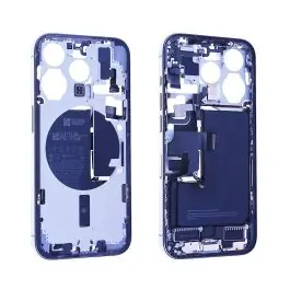 Retour Gratuit Châssis + Batterie iPhone 15 Pro Argent Origine démonter