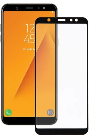 Verre Trempé Complet Noir pour Samsung Galaxy A6 Plus 2018 Nouvelle Collection