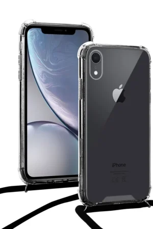 Acheter En Ligne ShieldCase Coque antichoc avec cordon iPhone Xr (transparent/noir)