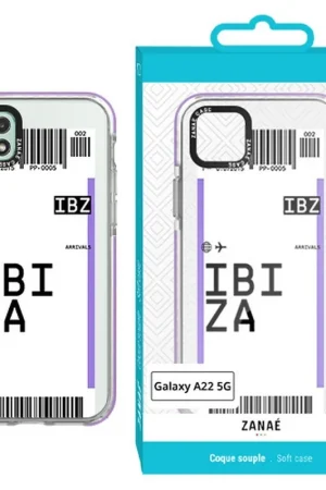 Coque billet d'avion - IBIZA pour Galaxy A22 5G Nouvel Arrivage