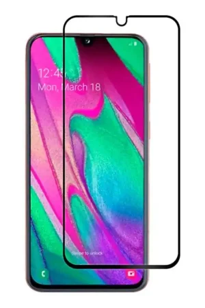 Certifié Verre Trempé Complet Noir pour Samsung Galaxy A40
