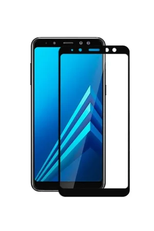 Verre Trempé Complet Noir pour Samsung Galaxy A7 2018 Usine Directe