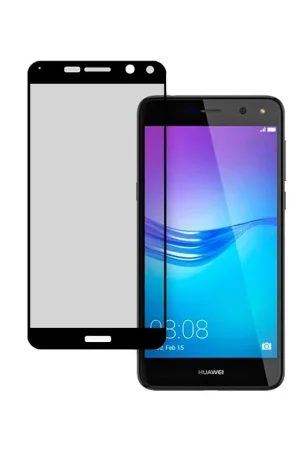 Vente Directe Verre Trempé Complet Noir pour Huawei Y6 2017