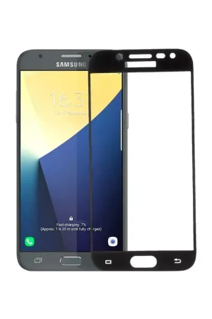 Verre Trempé Complet Noir pour Samsung Galaxy J7 2017 Européen Paiement Sécurisé