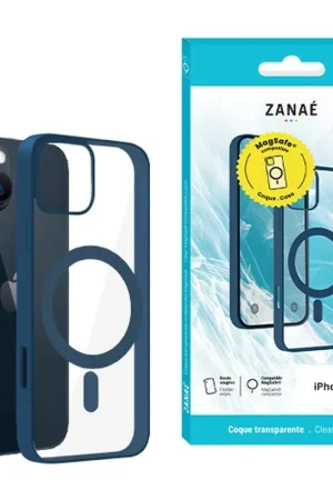 Bon Marché Coque Compatible MagSafe iPhone 14 Marine