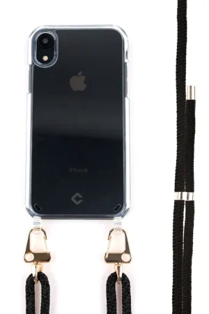 Produit De Marque Coverzs Coque antichoc avec cordon iPhone Xr (noir)