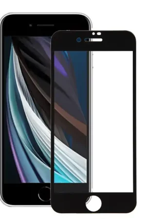 Certifié Verre Trempé Complet Noir pour iPhone SE