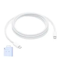 Réduction Câble Apple Tissé USB-C vers USB-C (1m) 60W MW493ZM/A Blanc Origine