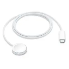 Câble Apple Watch charge rapide Tissé USB-C vers socle de chargement magnétique (1m) MT0H3ZM/A Blanc Origine Promotion
