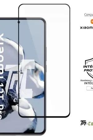 Xiaomi 12T Pro - Verre trempé intégral Protect - Noir - TM-Concept® Soldes