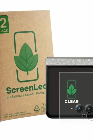 Marque 2 Pièces ScreenLeaf Clear Protection d'écran durable pour Motorola Razr 70 (Affichage arrière)