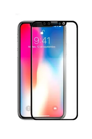 Pas Cher Verre Trempé Complet Noir pour iPhone X