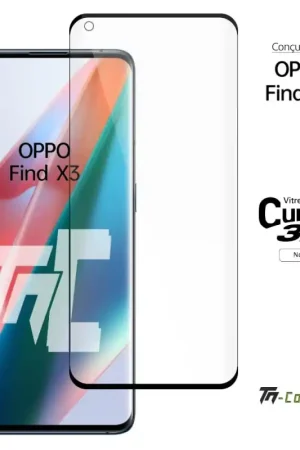 Oppo Find X3 - Verre trempé 3D incurvé - TM-Concept® Meilleure Vente