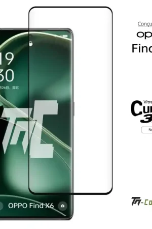 Usine Directe Oppo Find X6 - Verre trempé 3D incurvé - Noir - TM-Concept®