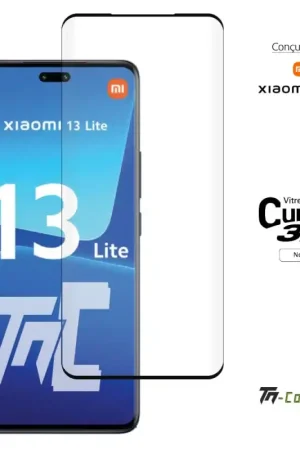 Prix Bas Xiaomi 13 Lite - Verre trempé 3D incurvé - Noir - TM-Concept®