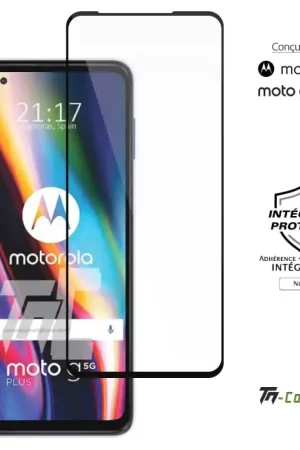 Usine Directe Motorola Moto G 5G Plus - Verre trempé intégral Protect - Noir - TM-Concept®