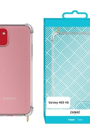 Satisfait Ou Remboursé Coque Cordella avec anneaux dorés pour Galaxy A03