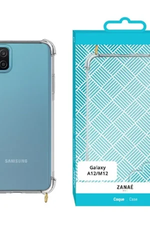 Coque Cordella avec Anneaux Dorés pour Galaxy A12/M12 Livraison Gratuite