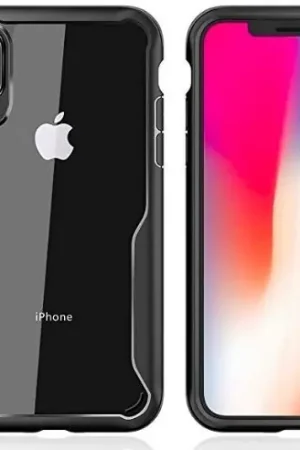 Satisfait Ou Remboursé ShieldCase Coque antichoc iPhone X / Xs (transparent/noir)