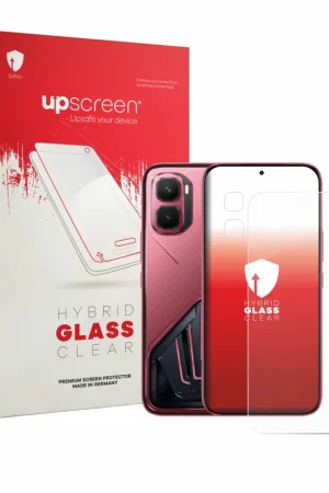 Nouveauté upscreen Hybrid Glass Clear Premium Protection d'écran en verre pour Infinix GT 50 Pro (Avant+Caméra)