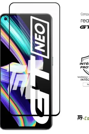 Realme GT Neo - Verre trempé intégral Protect - Noir - TM-Concept® Pas Cher