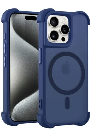 Commande En Gros Coverzs Coque antichoc mate avec MagSafe iPhone 12 Pro Max (bleu foncé)