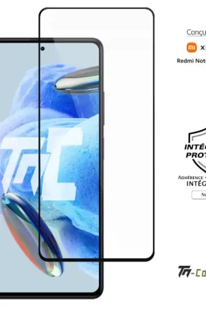 Xiaomi Redmi Note 12 Pro 5G - Verre trempé intégral Protect - Noir - TM-Concept® Commande En Gros
