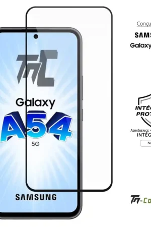 Vente Flash Samsung Galaxy A54 5G - Verre trempé intégral Protect - Noir - TM-Concept®