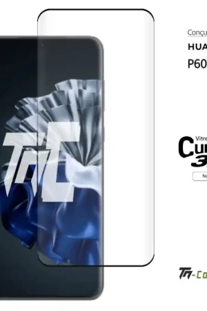 Seulement Aujourd’hui Huawei P60 Art - Verre trempé 3D incurvé - Noir - TM-Concept®