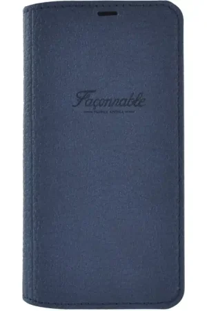 Prix Choc Etui pour iPhone X - folio French Riviera Façonnable bleu marine