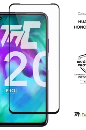 Huawei Honor 20 Pro - Verre trempé intégral Protect - Noir - TM-Concept® Vente Flash