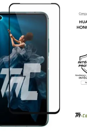 Huawei Honor 20 - Verre trempé intégral Protect - Noir - TM-Concept® Offre Limitée