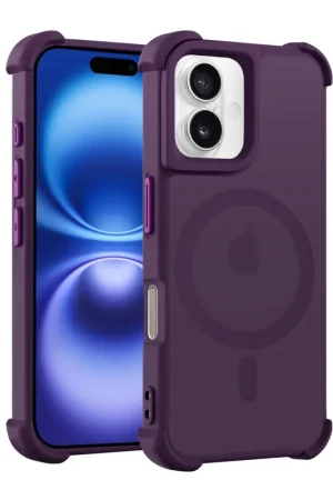 Coverzs Coque antichoc mate avec MagSafe iPhone 16 (violet) Nouvelle Collection