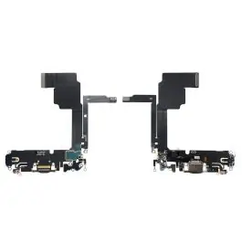 Nappe / Connecteur de Charge pour iPhone 15 Pro Noir Reconditionné (PIEC) Livraison Express