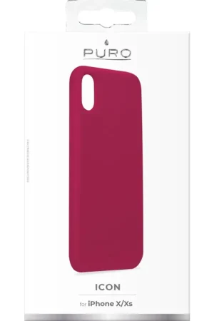 Meilleur Prix Coque iPhone X/XS Puro semi-rigide fuschia Icon
