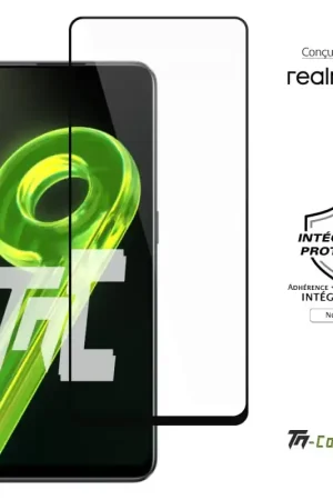 Realme 9 - Verre trempé intégral Protect - Noir - TM-Concept® Bon Plan