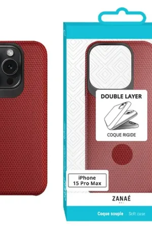 Coque Double Layer iPhone 15 Pro Max Rouge Achat Immédiat