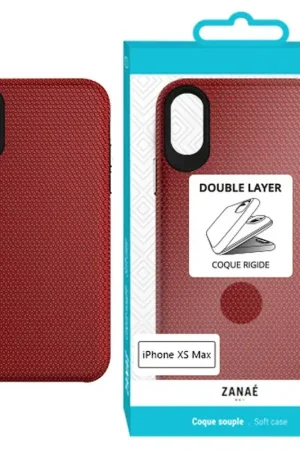 Coque Double Layer iPhone XS Max Rouge Usine Directe