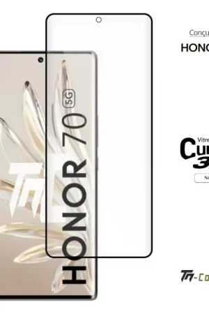 Honor 70 - Verre trempé 3D incurvé - TM-Concept® Achat Immédiat