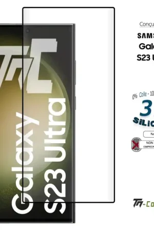 Samsung Galaxy S23 Ultra - Verre trempé incurvé 3D Silicone - TM-Concept® Remise