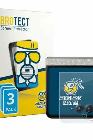 Commander Maintenant 3 Pièces BROTECT AirGlass Matte Protection d'écran en verre mat pour Motorola Razr 70 (Affichage arrière)