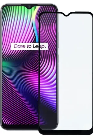 Prix Choc Verre Trempé Complet Noir pour Realme 7i