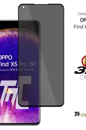 Usine Directe Oppo Find X5 Pro - Verre trempé 3D Privacy (teinté anti-espion) - TM-Concept®